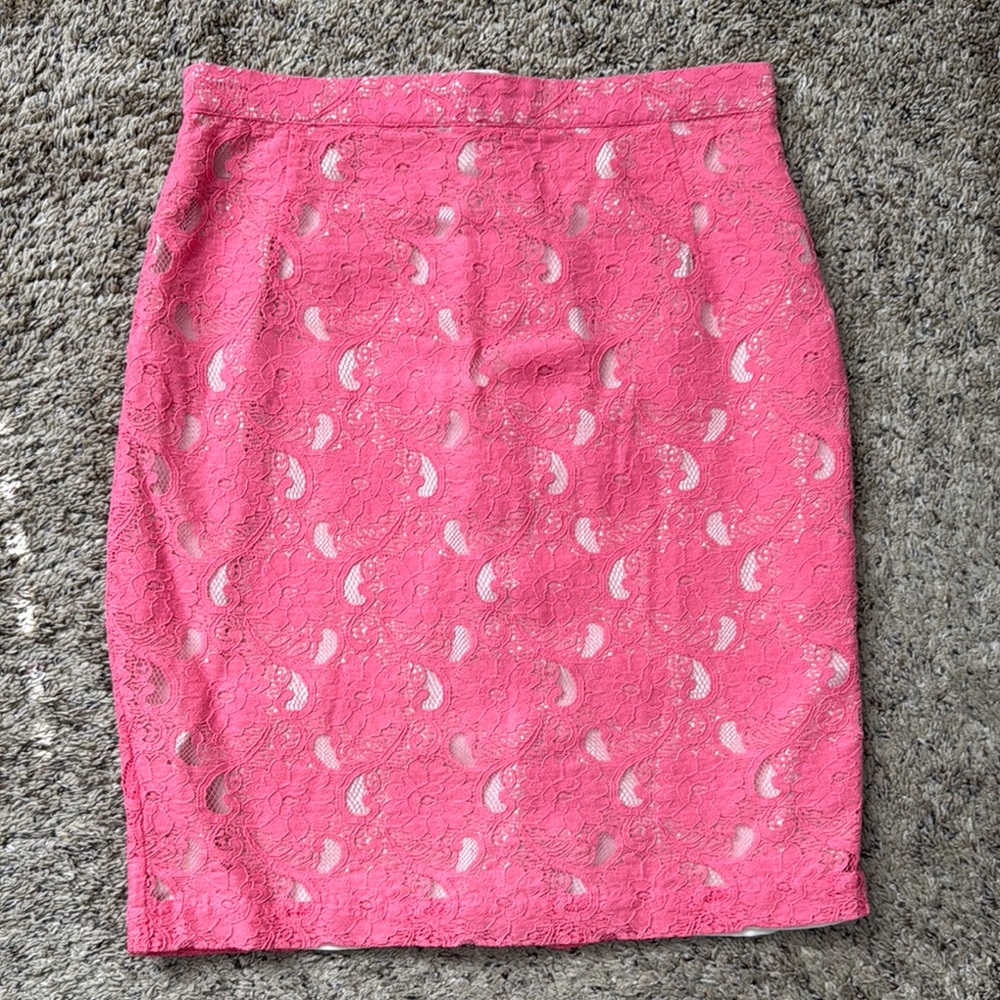 H&M Women's Junior Pink Lace Skirt Size 10
